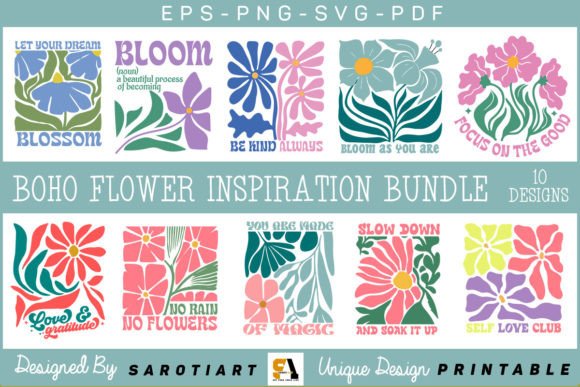 Download Flower Inspiration SVG Design Bundle - Inspiration svg design Collection